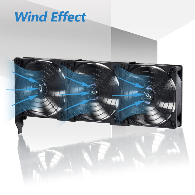 3x90mm 92mm Graphic Card Fans, Graphics Card Video Card VGA PCI Slot Fan GPU Cooler
