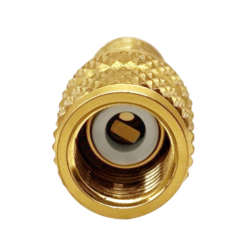 Joywayus 1/4" SAE Male to 5/16" SAE Female Flare Swivel Port Straight Adapter For R410A Mini Split HVAC System (Pack of 2)