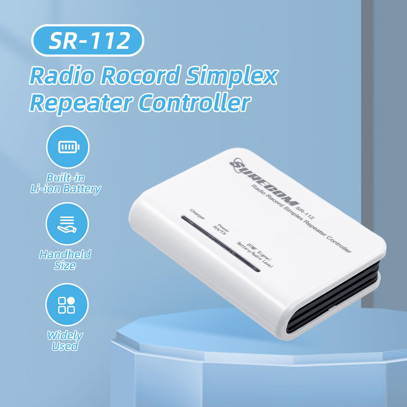 Mcbazel Surecom SR-112 Cross Band Radio Simplex Repeater Controller with K Plug 46-K Cable for Kenwood PUXING WOUXUN QUANSHENG