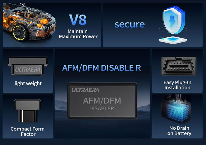 AFM Disabler Active Fuel Management Delete Disabler AFM/DFM Disabler Compatible with V6&V8 GM Motors 5.3 Silverado (Chevy GMC Sierra GMC Yukon Cadillac Escalade etc)4.3L 5.3L 6.0L 6.2L AFM DFM Disable