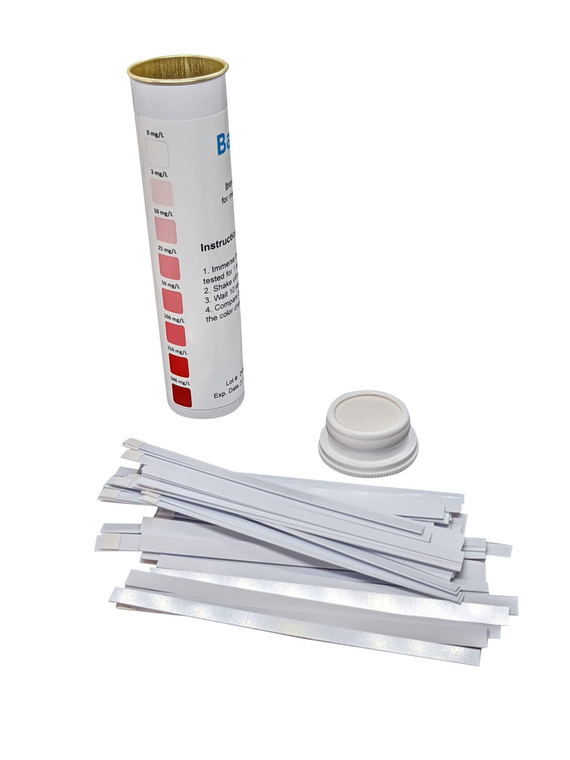 Bartovation Iron Test Strips, 0-500 ppm, for Aqueous Fe2+ Ferrous, 50-Pack | 50 Strips for Water Quality Samples, NOT for the Human Testing