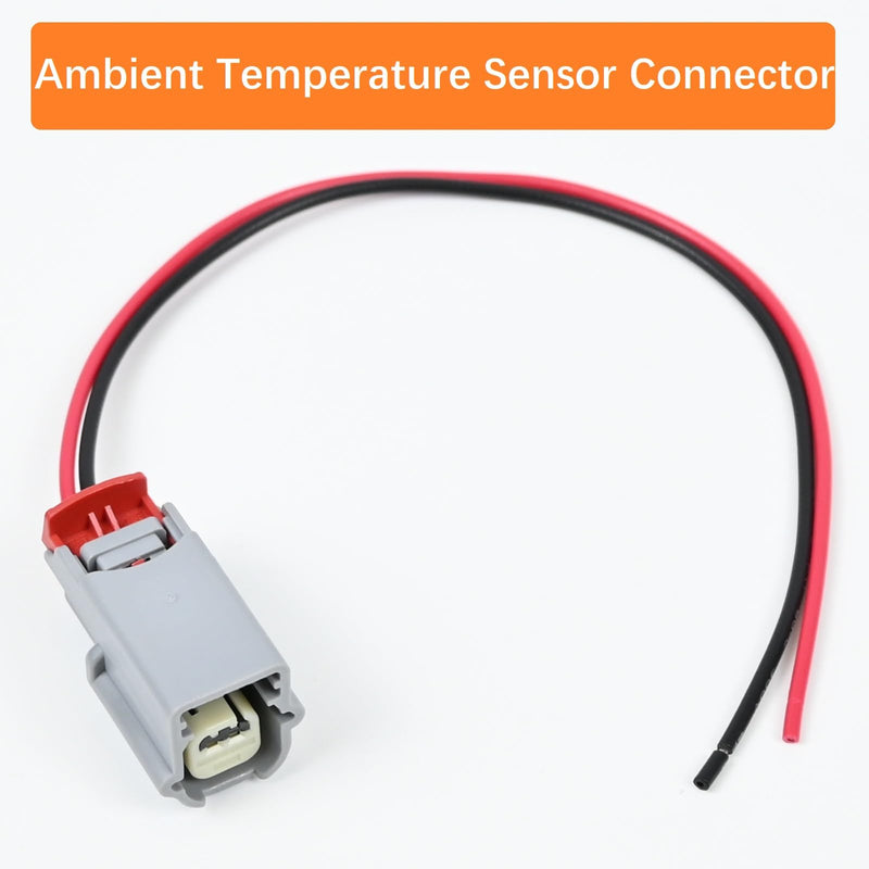 Ambient Air Temperature Sensor Connector fit for Ford Escape Explorer Edge Flex Fusion Taurus F150 F250 F350 F450 F550 Super Duty, Lincoln MKS MKT MKZ MKX, AU2Z14S411AGA, Plug Pigtail Wiring Harness