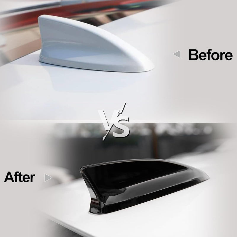 Car Shark Fin Cover Roof Antenna Cover for 11th Generation Civic 2022 2023 2024 2025, Car Shark Fin Cover for Civic Accessories (Glossy Black) Glossy Black