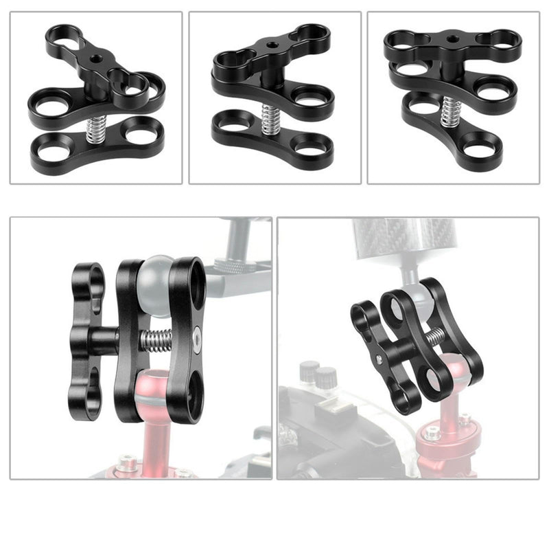 2pcs 1" Underwater Ball Clamp for Diving Camera Arm, Compatible with GoPro Action Camera and Flashlight Arms (CLAMP-2) CLAMP-2
