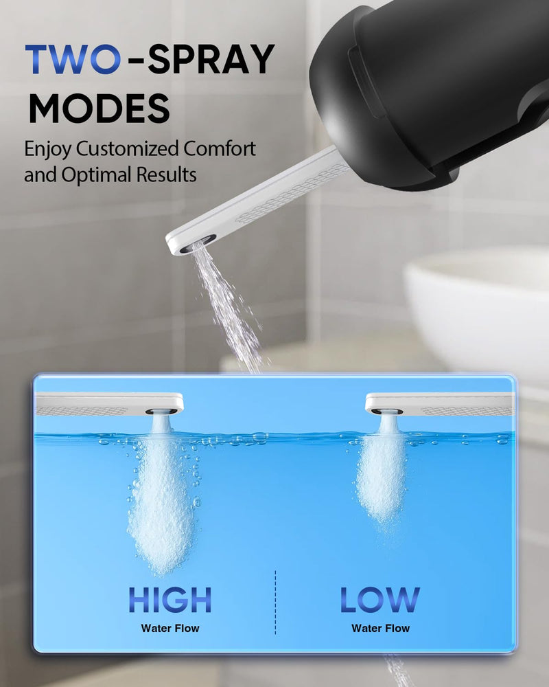 Portable Bidet for Travel - Electric Travel Bidet with 180° Adjustable Nozzle, 2 Spray Modes & IPX7 Waterproof | Rechargeable Personal Hygiene Solution for On-The-Go Adults Black