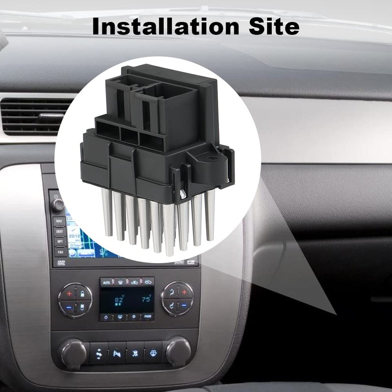 HVAC Blower Motor Resistor Compatible with 2008-2012 Buick 2007-2014 Cadillac Chevy GMC 2008 2009 Hummer H2 2007-2009 Pontiac Suzuki Saturn Replacement for 15141283 15-81638 4P1594