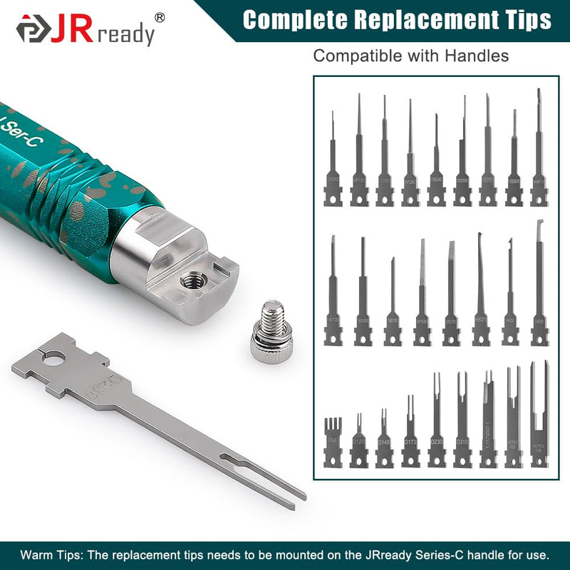 JRready ST5278 Replacement Tips for Pin Removal Tool 26PCS Pin Extractor Tool Tips Electrical Terminal Release Tool Compatible with Deutsch AMP/TE Molex Delphi JST Harting Connectors & More St5278 26pcs Replacement Tips