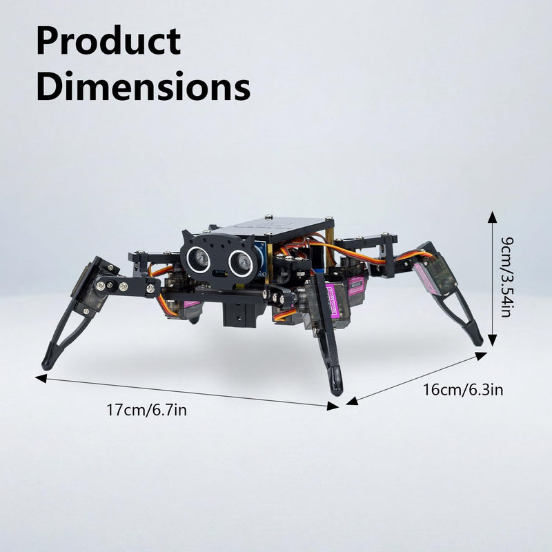 LAFVIN Spider Robot Kit for ESP8266, Quadruped Spider Robot with APP & Infrared Remote Control, Open Source Code STEM Programming Robot for Arduino