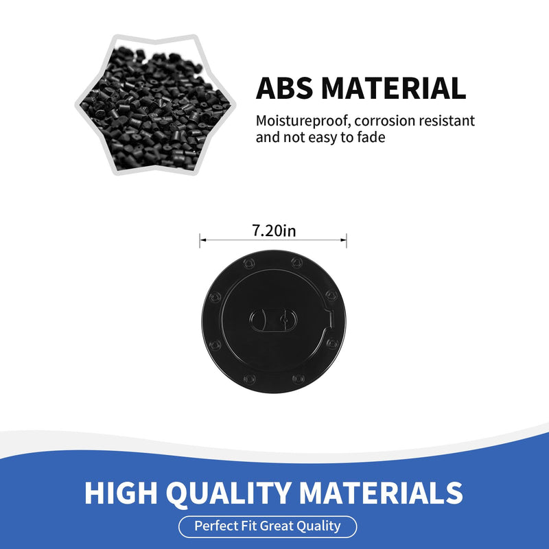 Black Fuel Filler Door Gas Tank Cap Cover Compatible with Chevy Silverado/Suburban/Tahoe/GMC-Yukon/GMC-Sierra/Avalanche 1999-2006 Type D Black