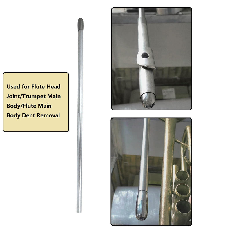 Flute Head Joint Dent Removal Tools Stainless Steel Trumpet Flute Main Body Deformation Depressed Woodwind Instruments Repair Tool