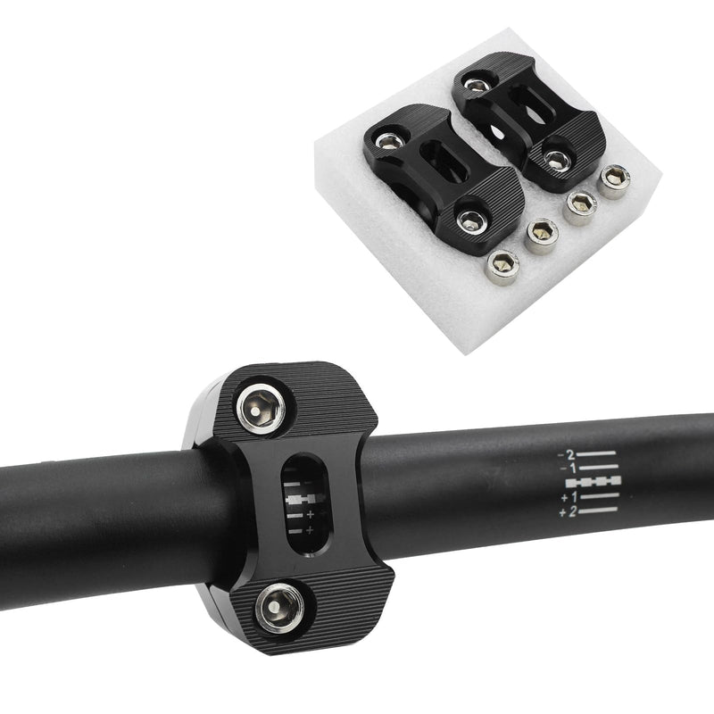 Universal Motorcycle 7/8" 1 1/8" 22MM 28MM CNC Aluminum Handlebar Handle Risers Adjustable Fat Bar Adapter Mount Clamps Universal For EXC KLX KXF YZF CRF XR SX SXF XCW WR YZ Dirt Pit Bike (Black) Black