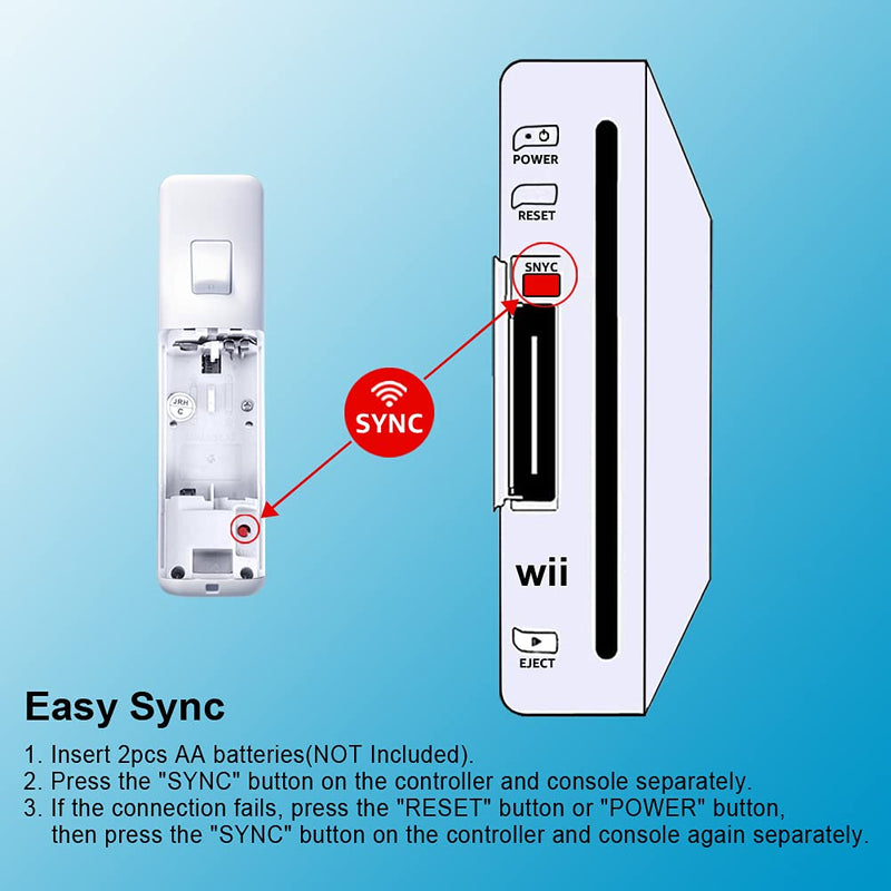 ADHLEK Wii Controller 2 Pack,Wii Remote Controller for Nintendo Wii,White | with Silicone Case and Wrist Strap white