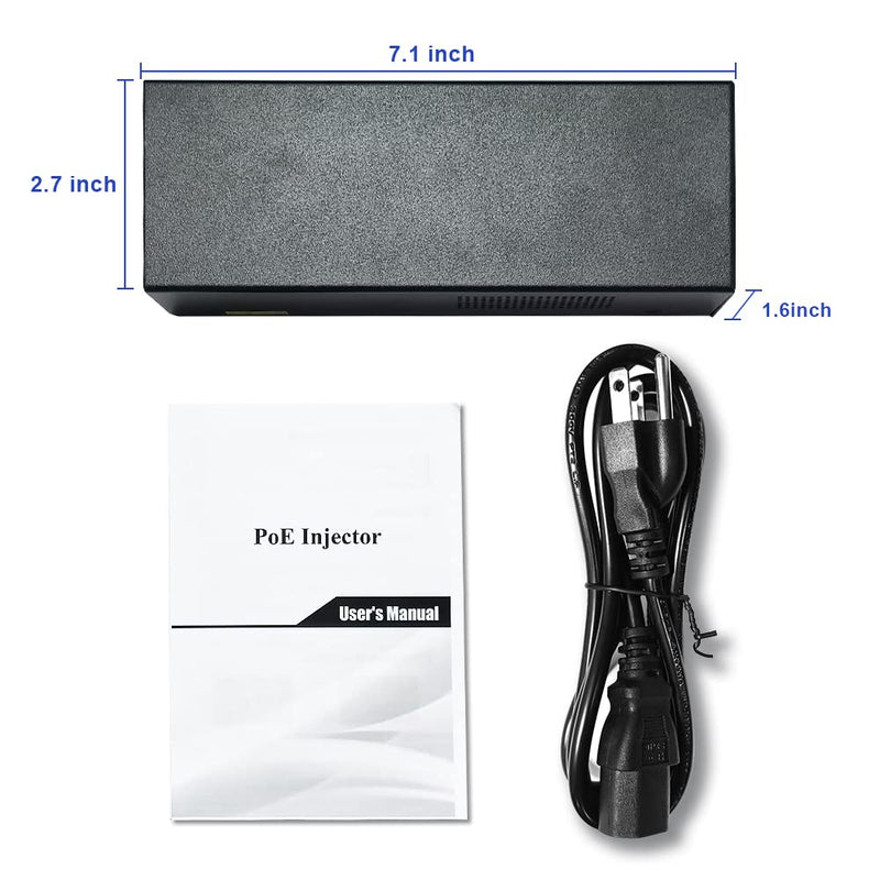 PE90-BT | 90W Gigabit Ultra PoE++ Injector, 56V Power on Ethernet Adapter,Comply with IEEE 802.3bt/at/af, 10/100/1000Mbps Shielded RJ-45 Ports,Metal Housing,Plug and Play