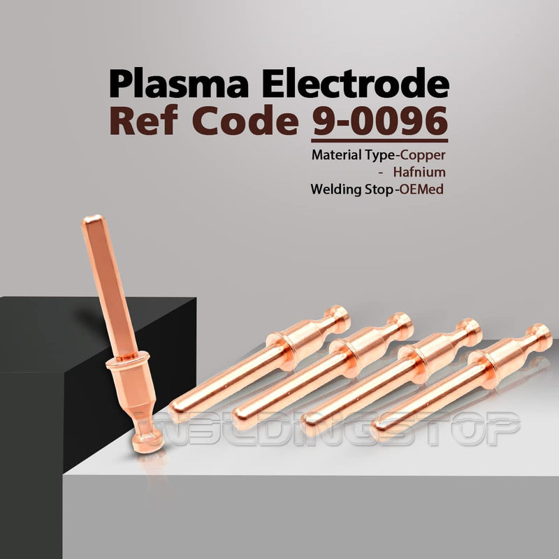 WeldingStop 9-0094 9-0096 SL40 Torch Plasma Electrode Tip fit Thermal Dynamics Cutmaster 42/12+ Plasma Cutter SL40 Plasma Torch Consumables 10pcs 5pcs Electrode9-0096 + 5pcs Tips 9-0094