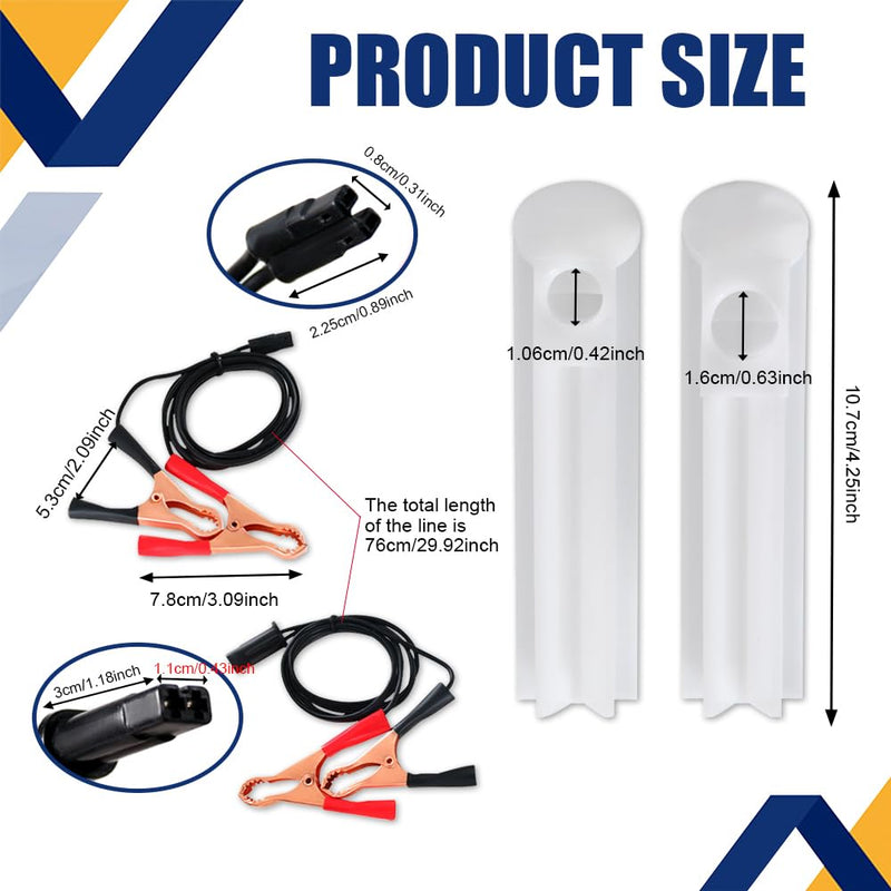4Pcs Fuel Injector Cleaner Kit, Universal Fuel Injector Flush Cleaner Adapter DIY Cleaning Tool Kit with Test Lead, 12V Fuel Injector Cleaning Kit for Car Fuel Injector Tester Fuel Pump Pressure Test