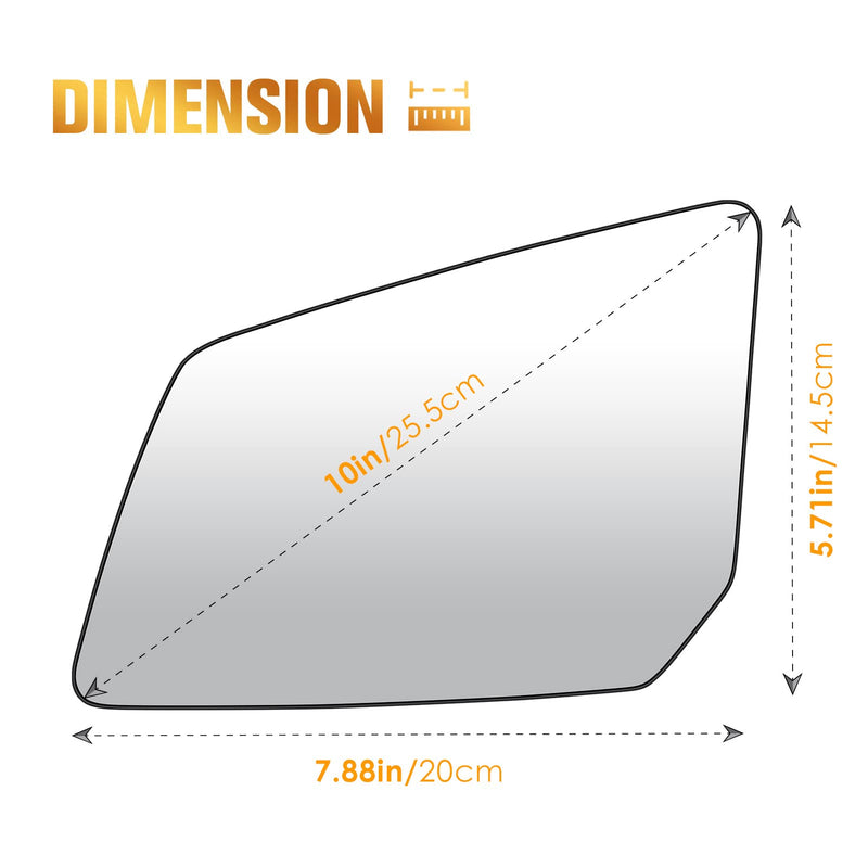 Driver Left Side Heated Mirror Glass Replacement Fits for GMC Acadia, for Saturn Outlook, for Chevrolet Traverse 2007-2016 Replaces for 15951926 33223 25990002 GM1324124 Driver Left Side