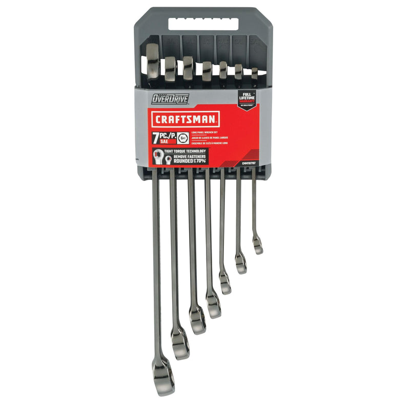 CRAFTSMAN OVERDRIVE 7-Piece Standard (SAE) Wrench Set (CMMT87707) 7-Piece SAE