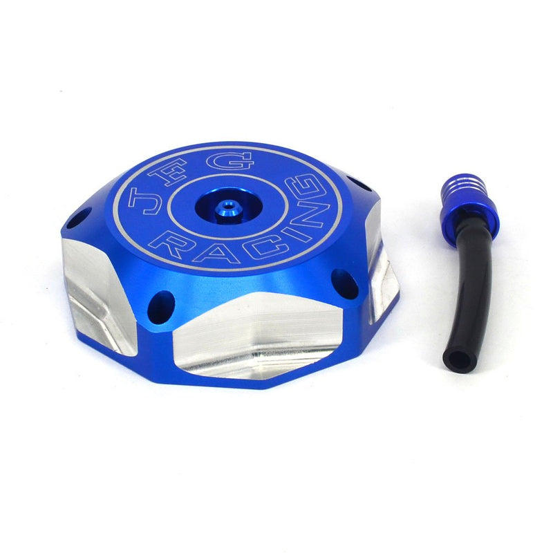 JFG RACING Fuel Gas Tank Cap Cover CNC for YZ85 04-23 YZ125 YZ250 04-24 DRZ400SM Dirt Bike Blue