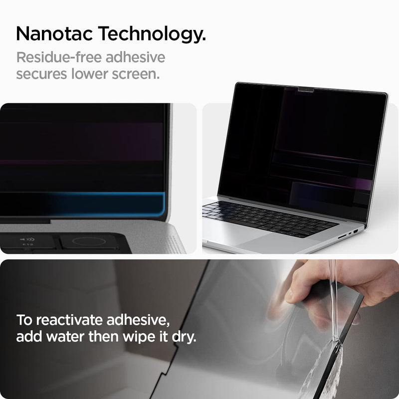 Spigen SafeView Privacy Filter Screen Protector for MacBook Pro 16 inch (M4 / M3 / M2 / M1 series) MacBook Pro 16"