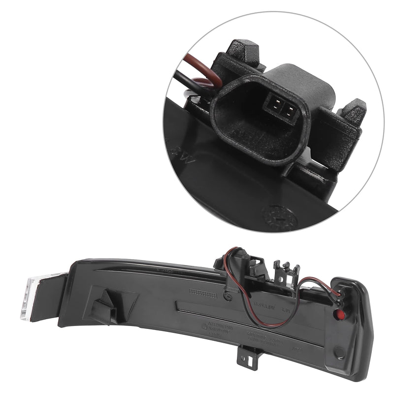 X AUTOHAUX 1 Set Left Right Side Door Mirror Turn Signal Indicator Light for Mercedes Benz W204 C204 W212 OE# A2129067401+A2129067501