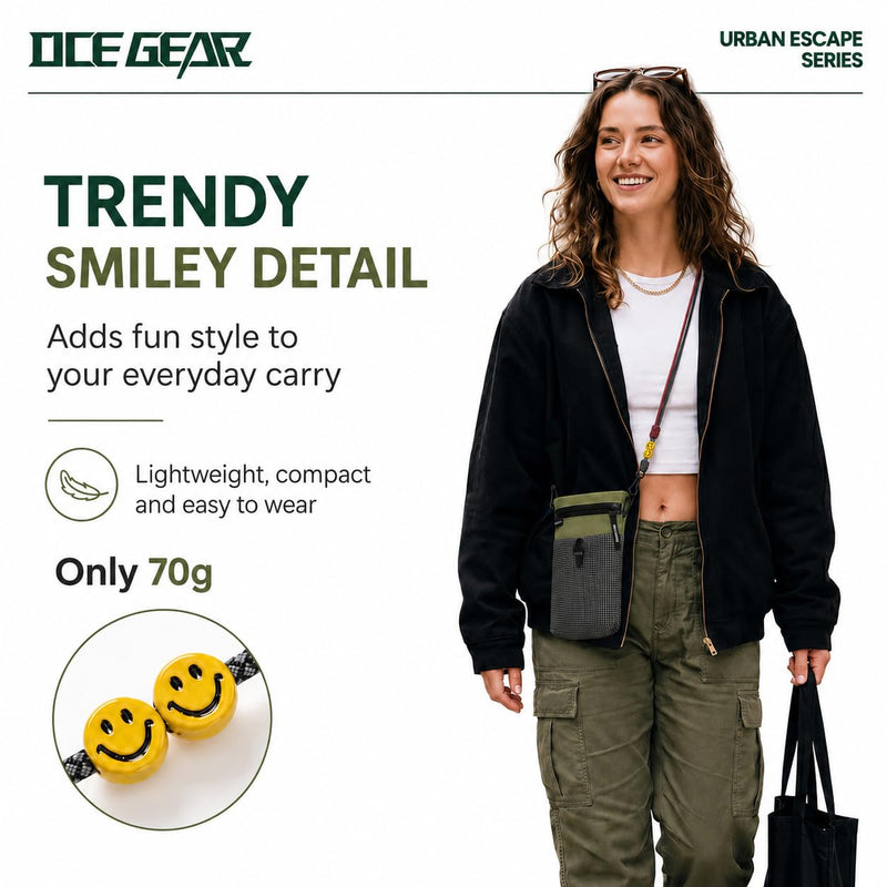 Cell Phone Bag with Strap Lightweight Crossbody Phone Purse with Nylon Lanyard Fits iPhone 12-17 for Travel Casual Walking Green