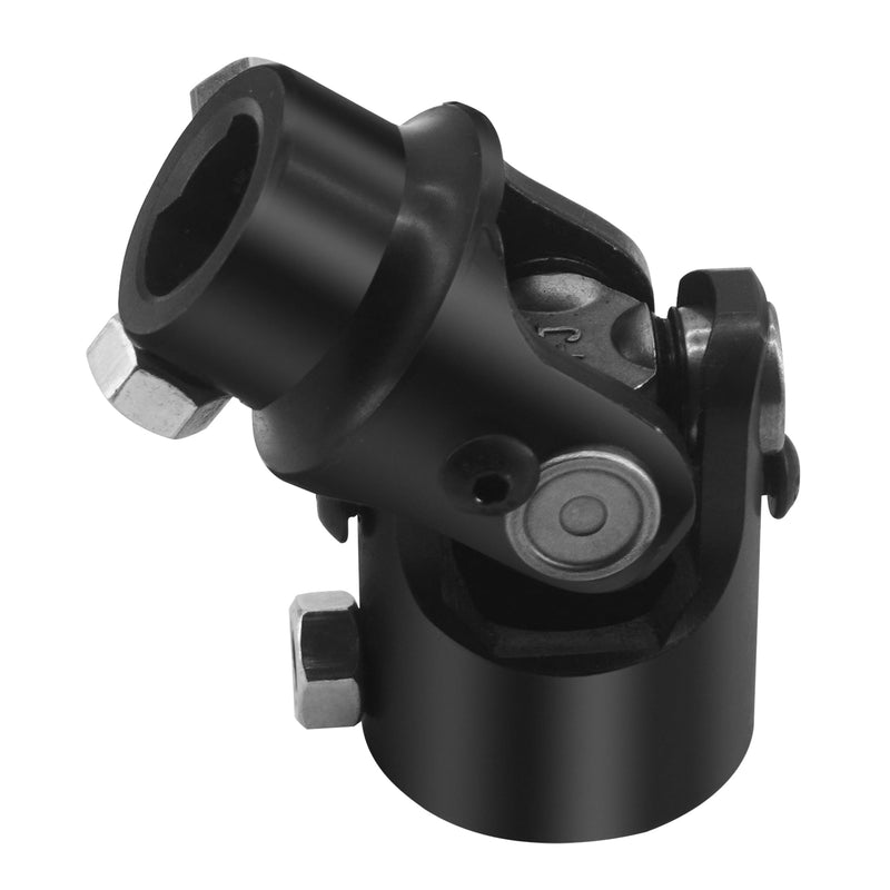 1" DD X 3/4" DD Single Steering Shaft U Joint Coupler Black Steel Universal Coupling