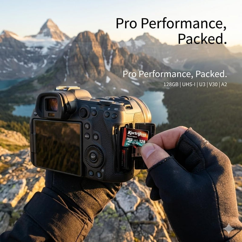 2-Pack 128G Micro SD Card, microSDXC TF Card UHS-I Memory Card | Read Speed 120MB/s, Class 10, C10, U3, A2, V30 for DSLR Camera 4K UHD Full HD Video Recording (2 Pack)