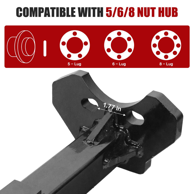 8629 Wheel Hub Removal Tool, Wheel Bearing Removal Tool, Wheel Hub Removal Tool, Replace for ATD Tools. Compatible with All Axle Stud Hubs with 5, 6 and 8 Bolts, with Nuts and Washers Black