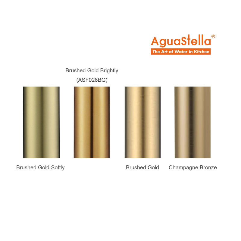 AguaStella ASF026BG Built in Soap Dispenser Brushed Gold Brightly for Kitchen Sink with Soap Bottle Countertop Pump