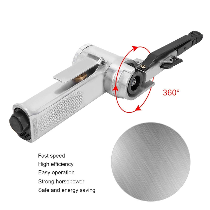 Eboxer Air Belt Sander, 10mm Pneumatic Belt Sander 3/8" x 13" with 3pcs Belts, File Sander for Cutting and Grinding, Air Grinding Polishing Tool for Wood Glass Metal