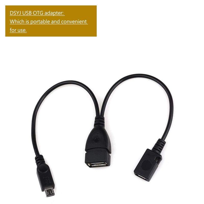 Micro USB Host OTG Cable with Micro USB Power for Samsung S7 Edge, S6 Edge, S5, S4 & Nexus 10 9 7 4 Player + All Others 2 Pack