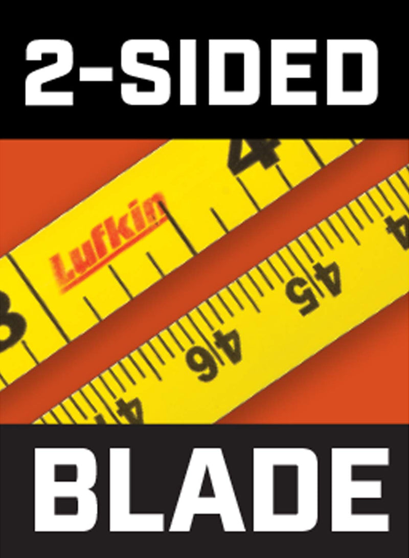 Crescent Lufkin 3/8" x 30m/100' Closed Reel SAE/Metric Yellow Clad Steel Long Tape Measure - ST100