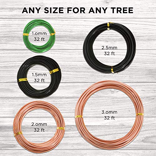 Leaves & Soul Bonsai Wire Kit with Cutter, Bonsai Training Wire Set 160ft