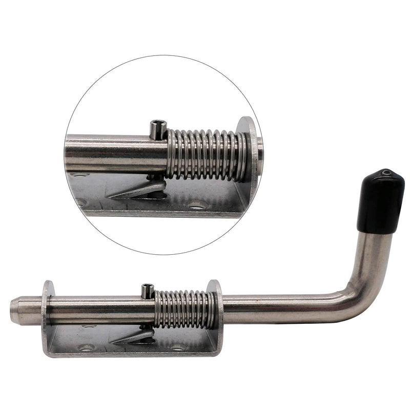 6 Pack 304 Steel 5 Inch（128MM） Spring Pin Latch Lock Pin Suitable for Doors，Utility Trailer Gate，Cabinets and etc.