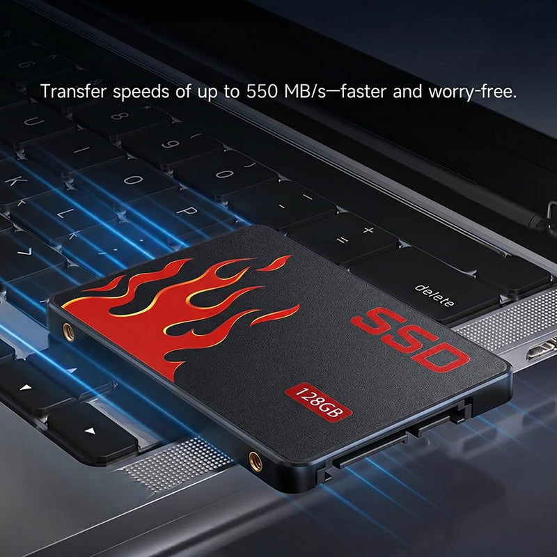 SSD SATA III Internal - 2.5" 128GB Solid State Drive,High-Speed Read & Write,Computer Memory and Storage Upgrade for Office, Home,IT Pros(Style-I)