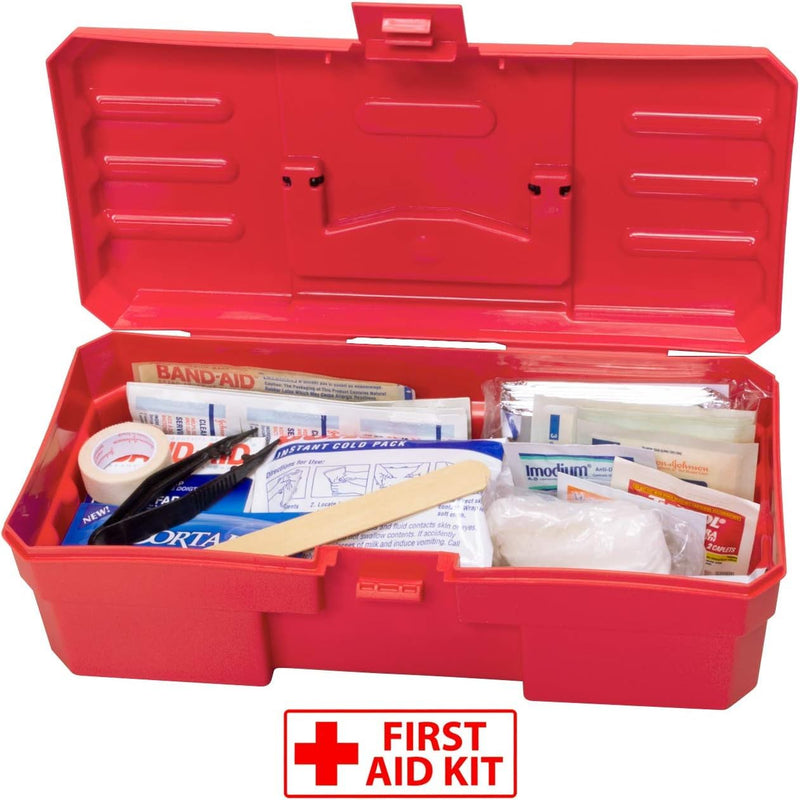 Akro-Mils 12-Inch ProBox Plastic Toolbox for Tools, Hobby or Craft Storage Toolbox, Model 09912, (12-Inch x 5-1/2-Inch x 4-Inch), Red 1-Pack