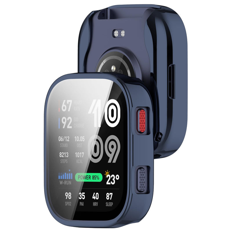 3-Pack Compatible with Amazfit Bip Max Full-Coverage TPU Protective,Lightweight, Scratch-Resistant Watch Case/Available Metallic Plating Colorful Designed for Amazfit Bip Max (Silver&Gold&Blue) Silver&gold&blue
