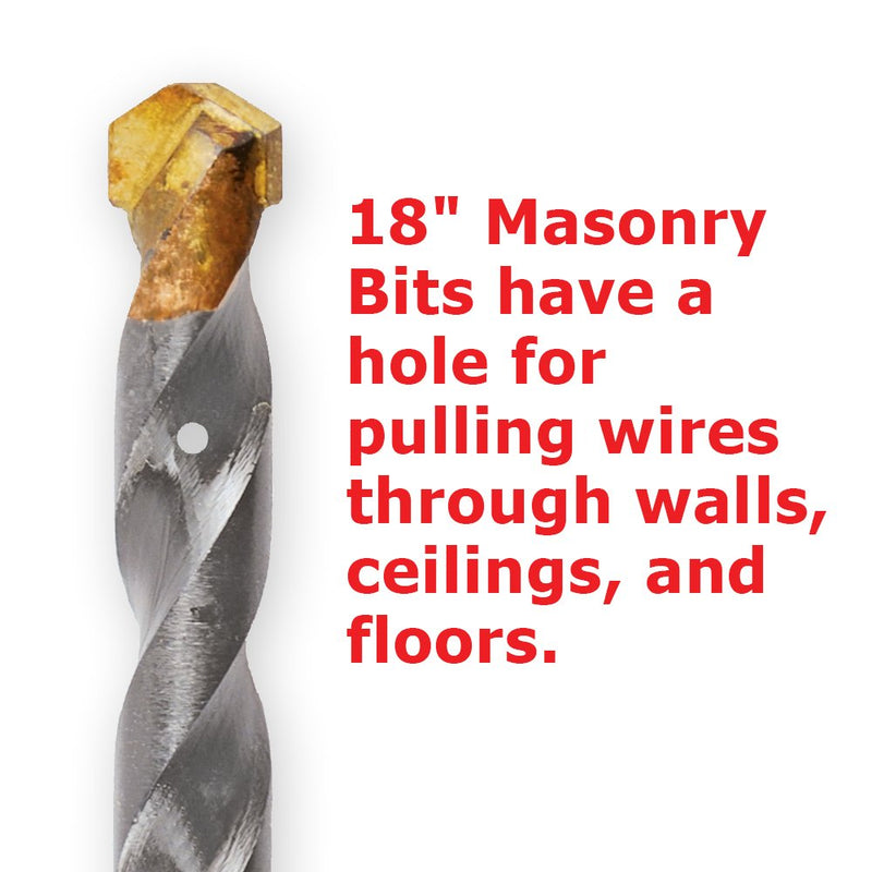 IVY Classic 10353 3/8 x 18-Inch Premium Carbide Masonry Drill Bit, 1/Card 3/8 x 18", 1/Pack