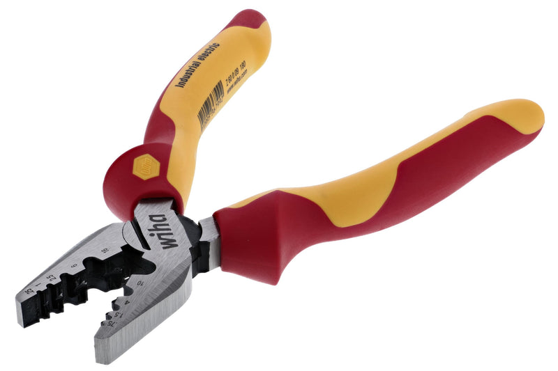 Wiha 32945 7-Inch Insulated Industrial Crimping Pliers