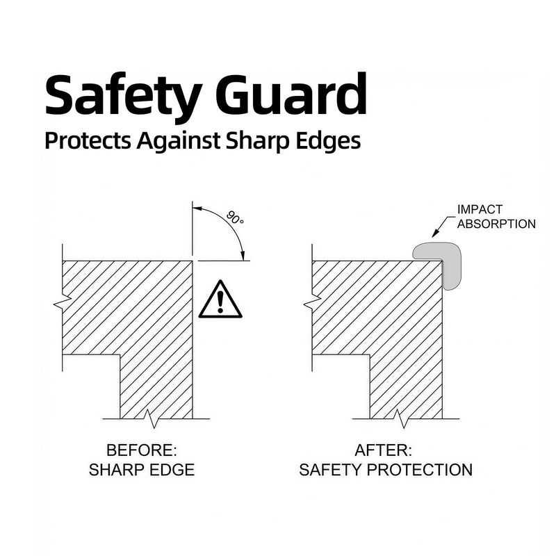 Wall Corner Guards Edge Protector | 16.4 ft | Yellow & Black Warning Stripes | High-Density NBR Foam | Self-Adhesive Bumper for Garage/Warehouse 1