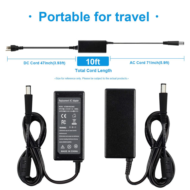 Laptop LA65NS2-01 PA-12 AC Docking Station Adapter Charger for Dell Chromebook 11 3120 3180 3181 3189 P22T P26T Latitude E7240 E7250 E7470 E7480 E5430 E5440 E5450 E5470 E5480 E5580 Power Supply Cord