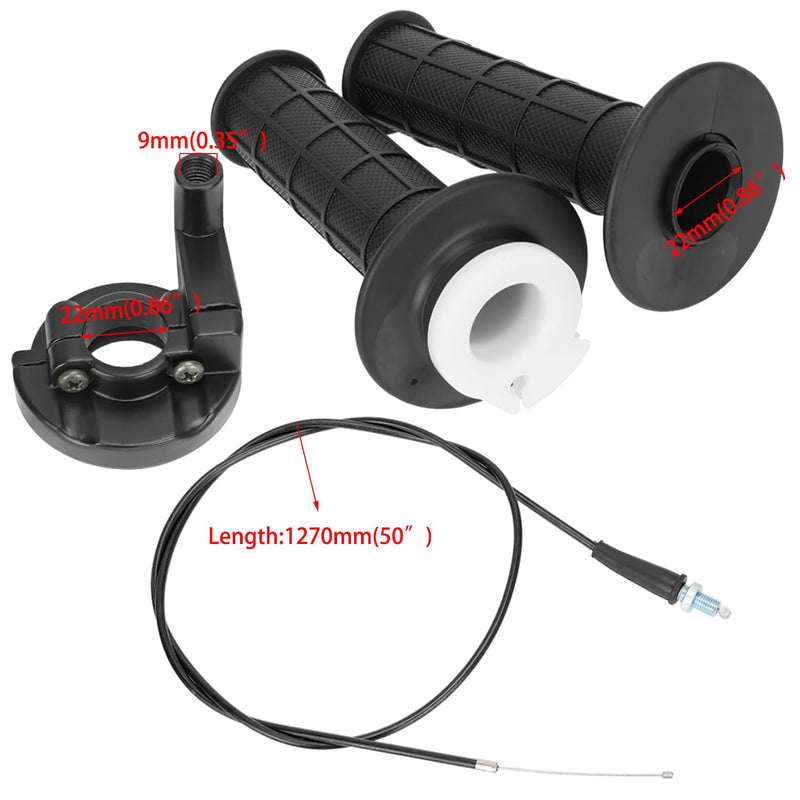 YOXUFA Mini Bike Throttle Kit Replacement for Coleman Minibike CT200U CT200U-EX BT200X Baja DB30 Warrior MB200 Predator 212cc Motovox 196cc 200cc 6.5hp Engine Parts 22mm 7/8 Handle Grip Accessories black