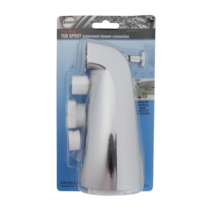 DANCO Diverter in Chrome 89266 Universal Tub Spout with Handheld Shower Fitting, Pack of 1