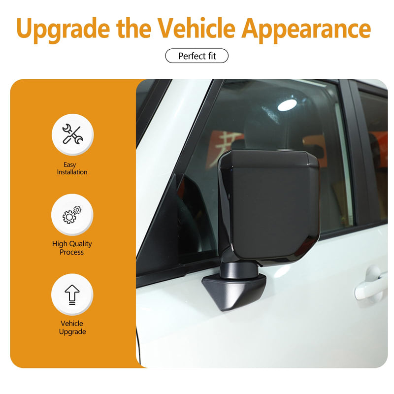Car Rearview Mirror Cover Compatible with Lexus GX550 2024+/Toyota Land Cruiser Prado 2024+ Door Rear View Mirror Cover Side View Mirror Protective Trim Cover 2PCS/Set (Piano Black) Piano Black