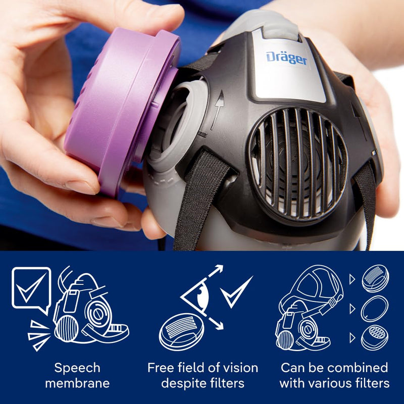 Dräger X-plore 3500 Half-Face Respirator Mask, NIOSH Approved Size M