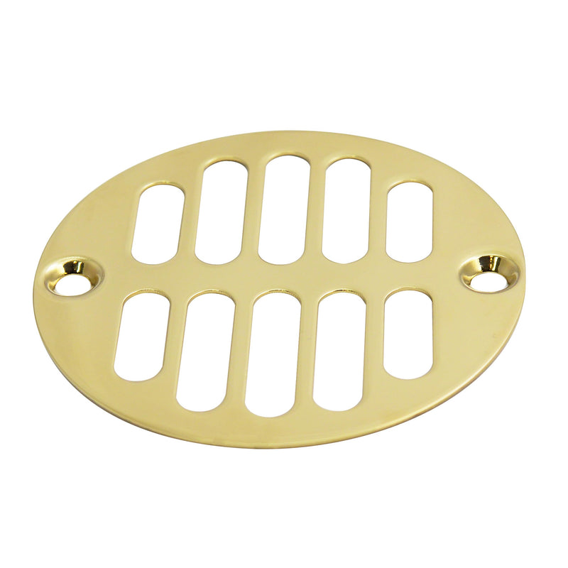 Westbrass Shower Strainer Set with Screws, Grill and Crown, Polished Brass, D312-03
