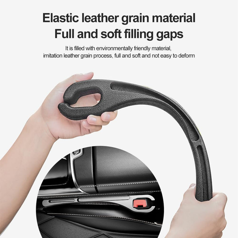 2PCS Car Seat Gap Filler with Phone Holder,[New Upgrade] Multi-Function Car Side Seat Gap Filler for Prevent Items Falling,Universal Car Seat Organizer Car Accessories Interior (Black) Black