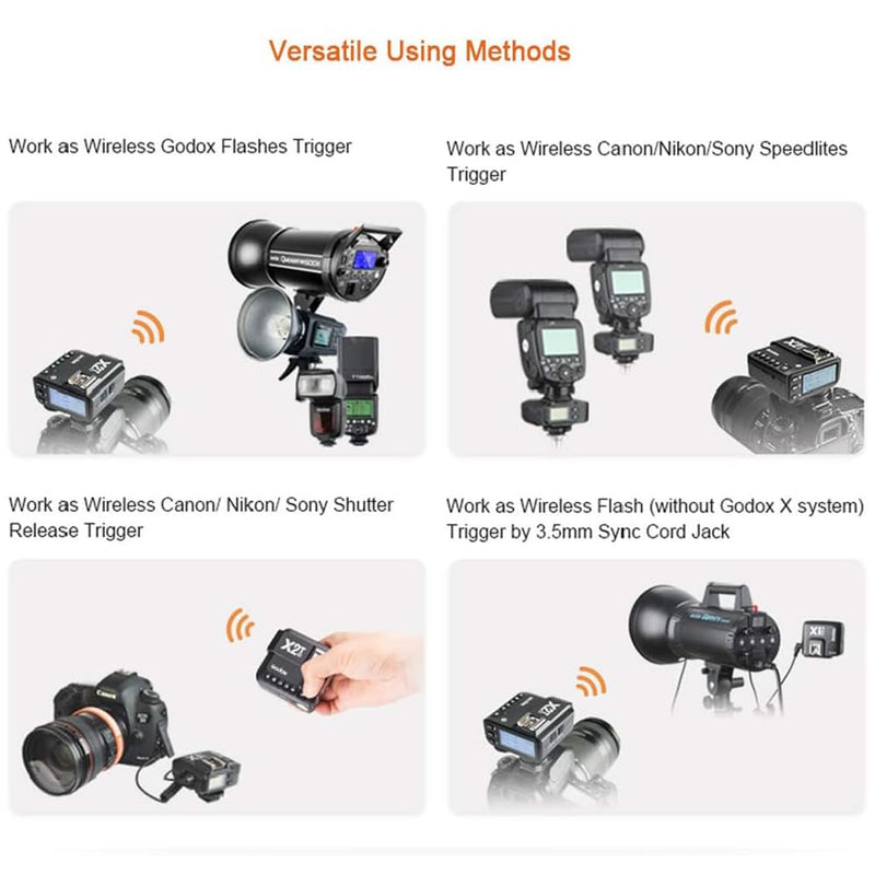 Godox X2T-N Wireless Flash Trigger Compatible with Nikon Camera Bluetooth Connection APP Control 1/8000s HSS Transmitter for Godox V1N TT685N TT350N V860II-N TT600 AD200 (X2T N Compatible with Nikon)