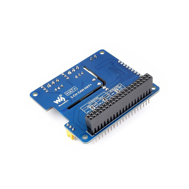 2-Channel Isolated CAN Bus Expansion HAT for Raspberry Pi 5/4B/3B/2B/Zero/Zero W/Zero WH/Jetson Nano 2-CH CAN HAT+ Stackable Design for Expanding Multiple CAN Channel