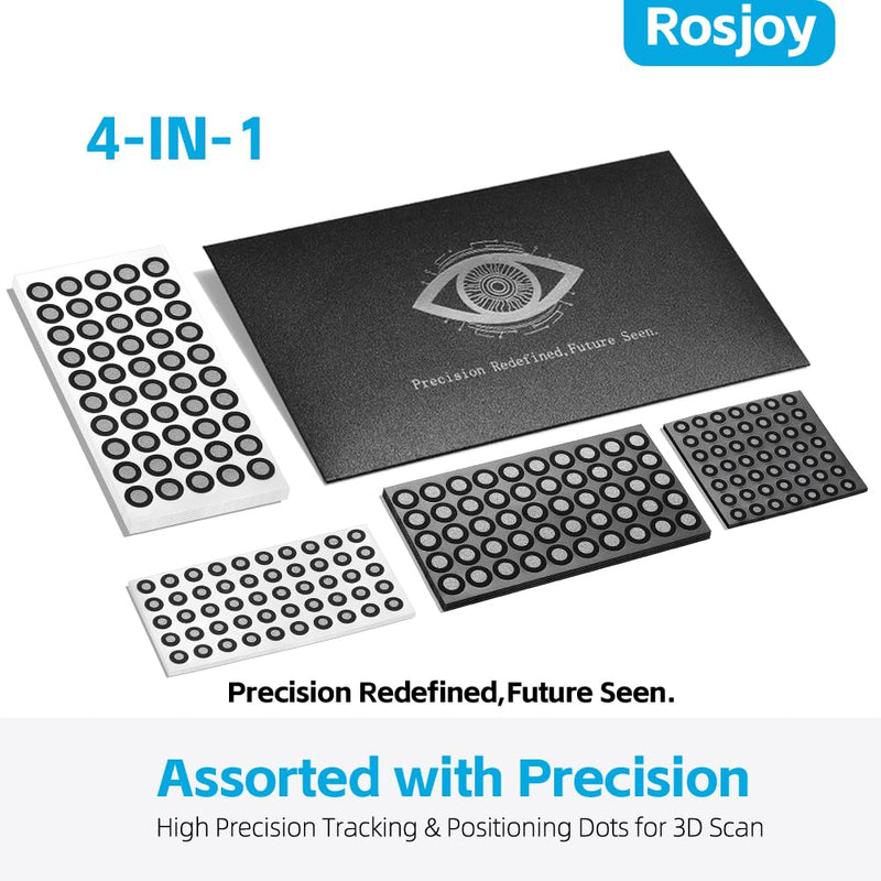800 Dots 6mm & 3mm 3D Scanning Markers for 3D Scanner | High Precision Tracking & Positioning Dots for 3D Scan, Reusable Magnetic & Stickers Combo(16 Sheets) 6mm&3mm 800